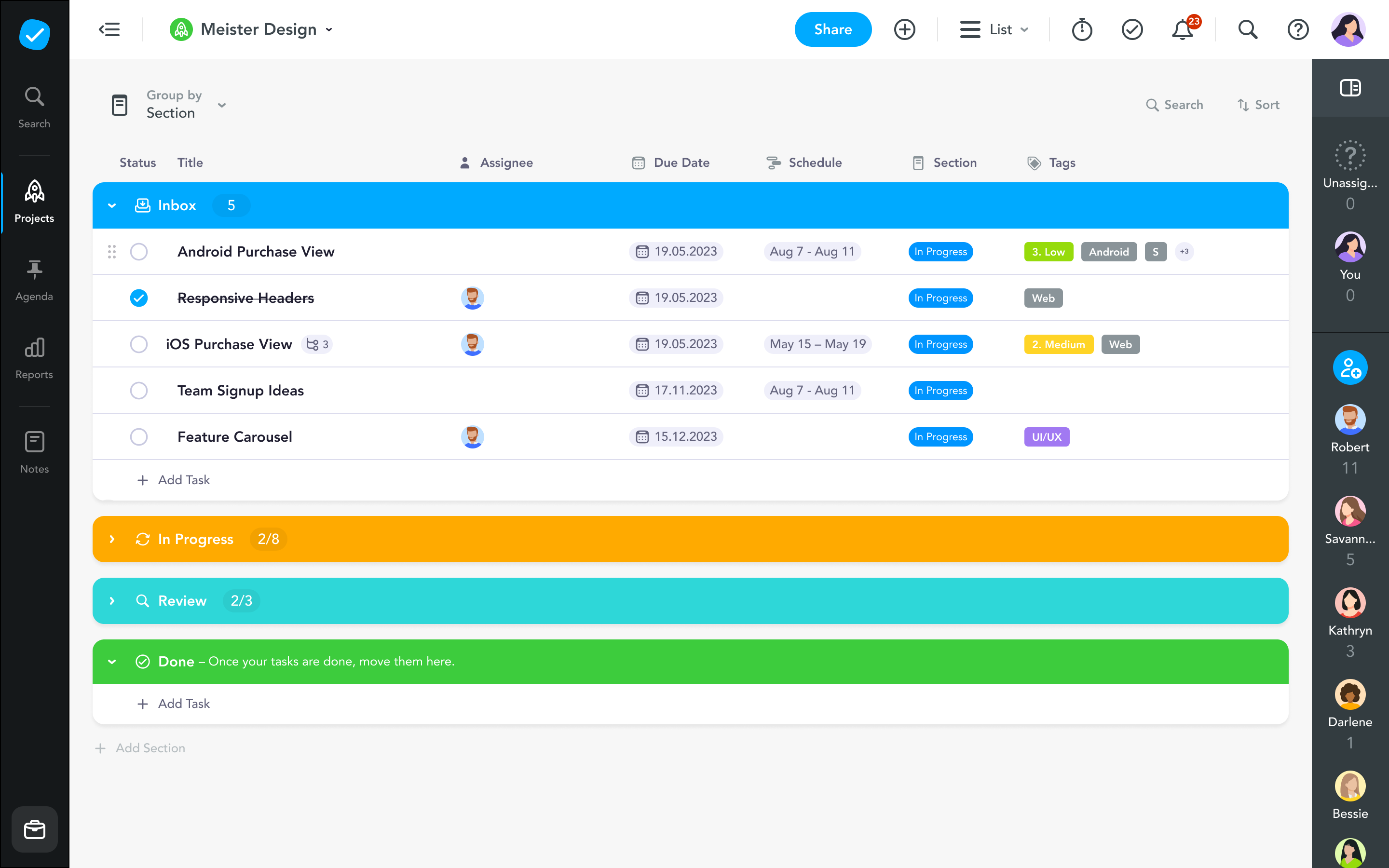 List View: Making MeisterTask Work For More Teams